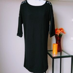 NWT Ella Moss Lace Shift Sweater Dress - M